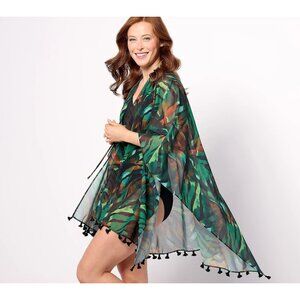 Belle Beach by Kim Gravel Tropi Cool Key West CoverUp Size XXXS/XXS Exotic Palms